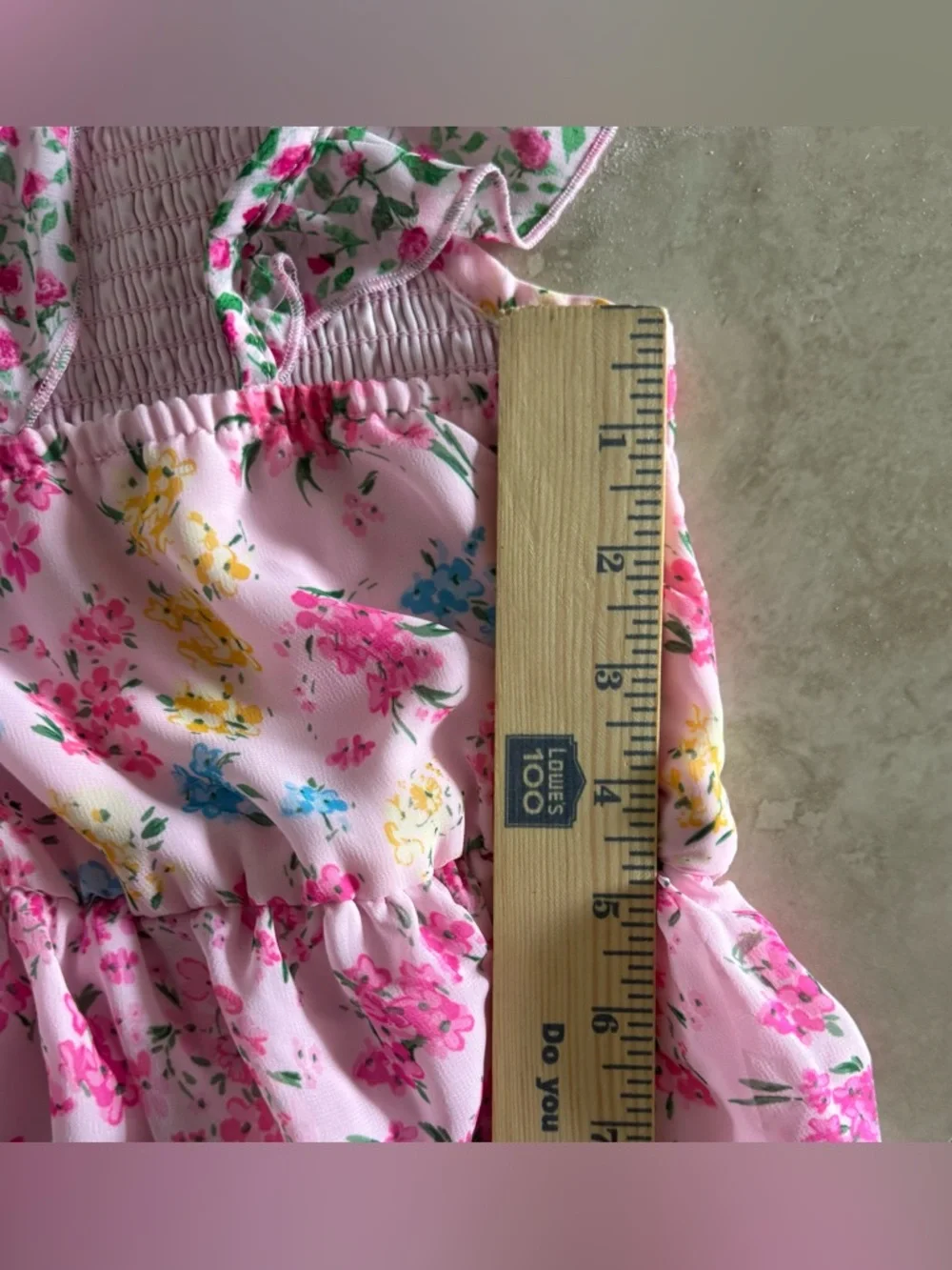 Chenault/Pink & Violet Girls Sundress Multicolor Floral 100% Polyester Size 9/10